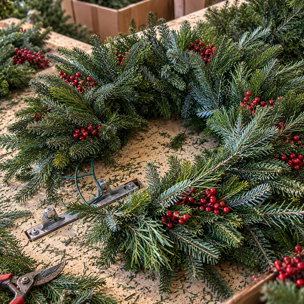 Farm-Fresh Handmade Christmas Wreath
